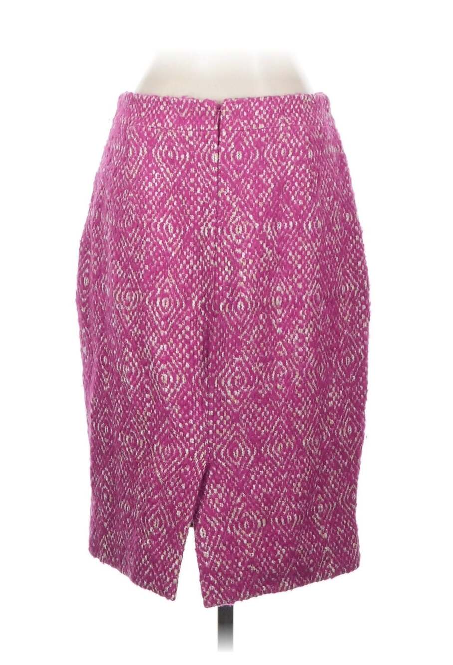 J.Crew No. 2 Pencil Skirt Pink Wool Blend Diamond Tweed Size 2 - Picture 3 of 6